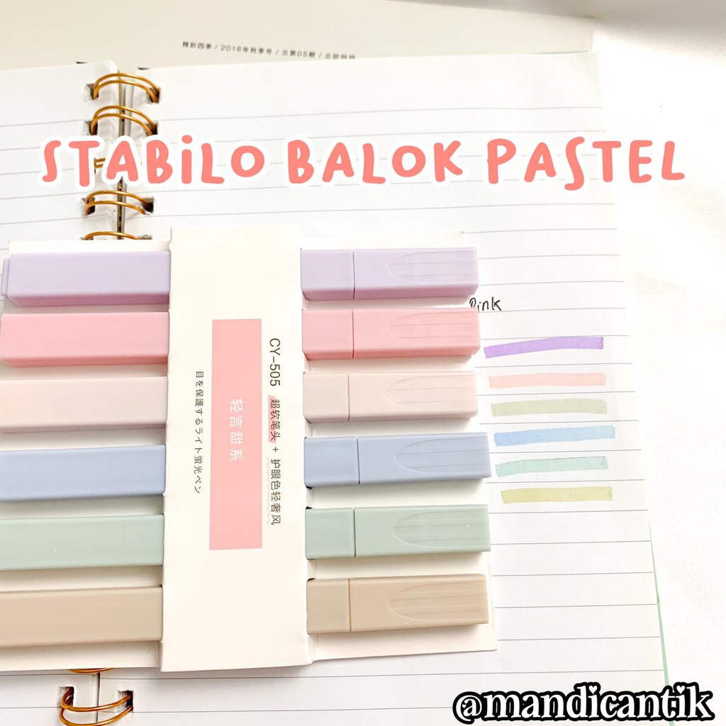 

(1box) Highlighter Pastel Edition Edisi Warna soft LILAC pink Bukan Stabilo BOx Hampers
