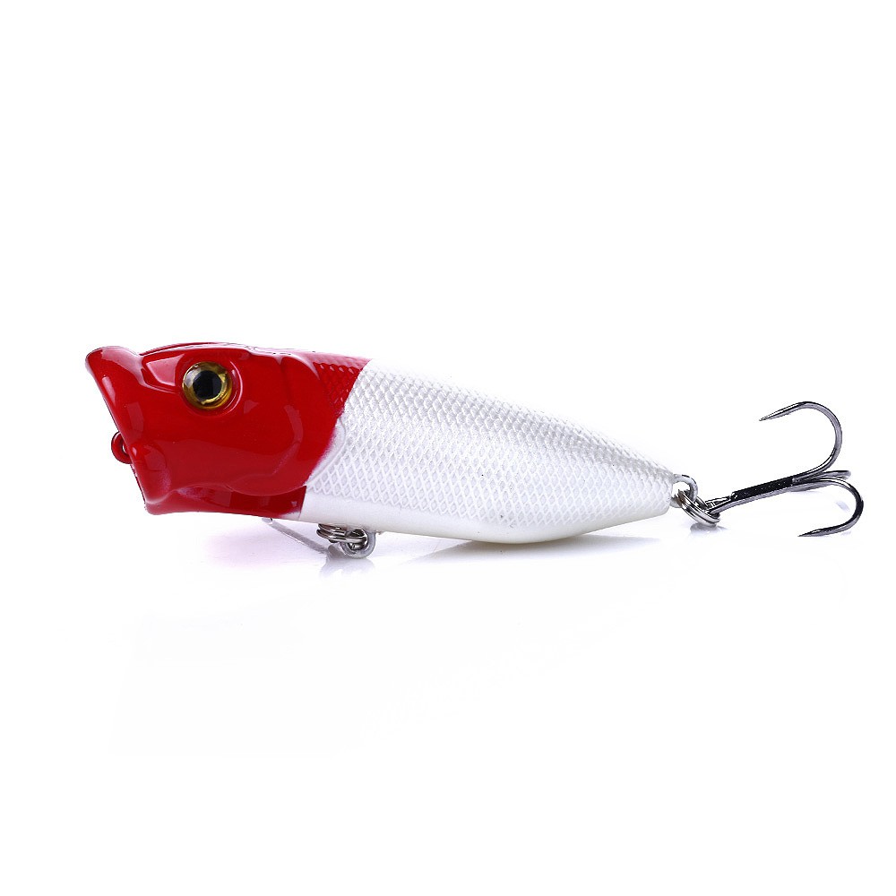 HENGJIA 6pcs 6.5cm/11.8g Umpan Popper Pancing Swimbait Minnow Lifelike Fishing Lure Bass Ikan Tackle