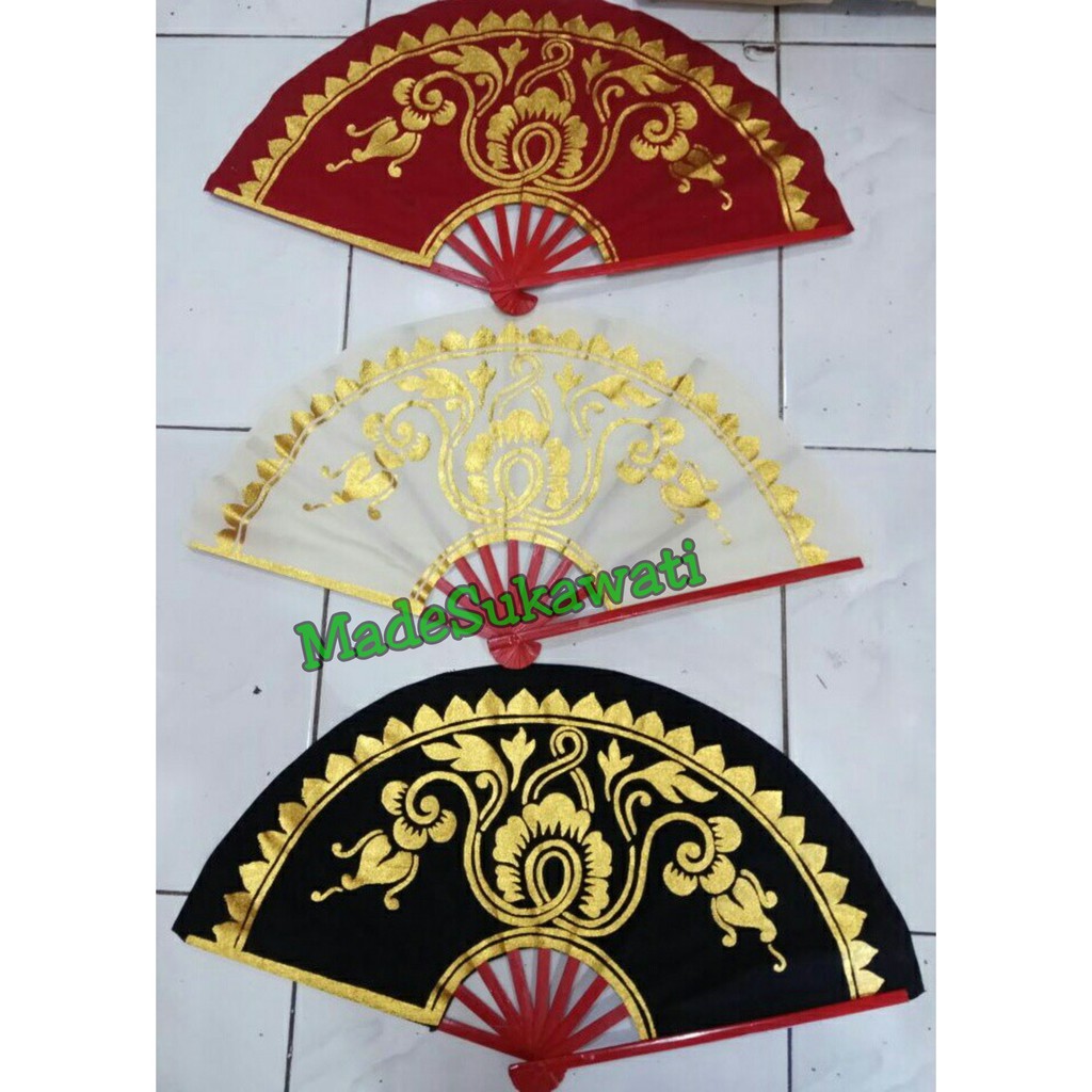 Kipas prada tari bali bahan metris souvenir