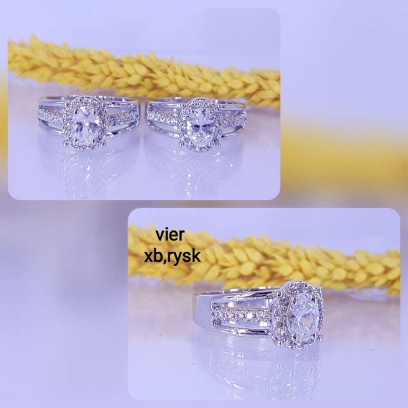 Cincin vier lapis mas 18,22k,ada logo vier didalam cincin ,mata diamond (hidup)kilau,awet,tahan lama