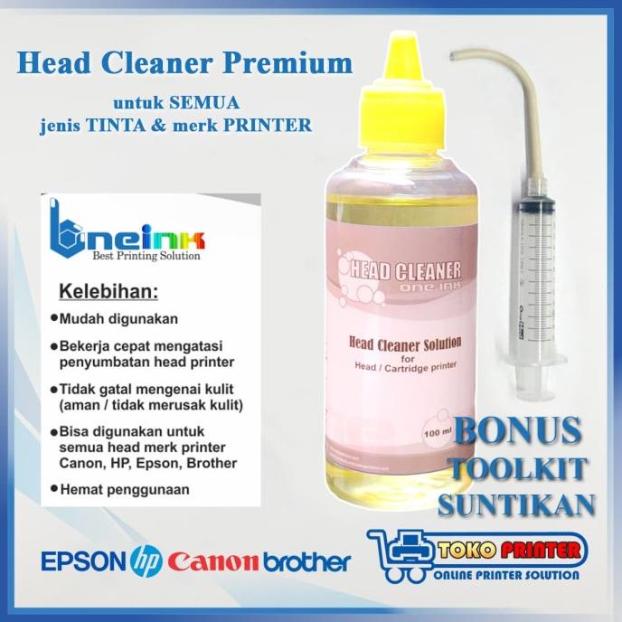 Head Cleaner Premium ONE ink 100ml Pembersih Head / Cartridge