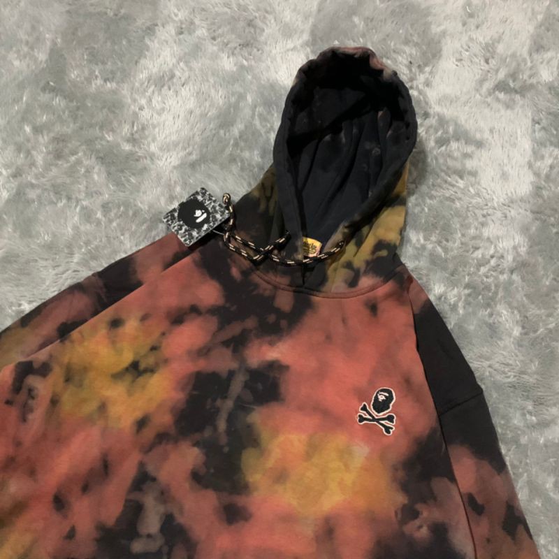 Sweater Hoodie Bape Bathing Ape Tie Dye Fulltag &amp; Lebel