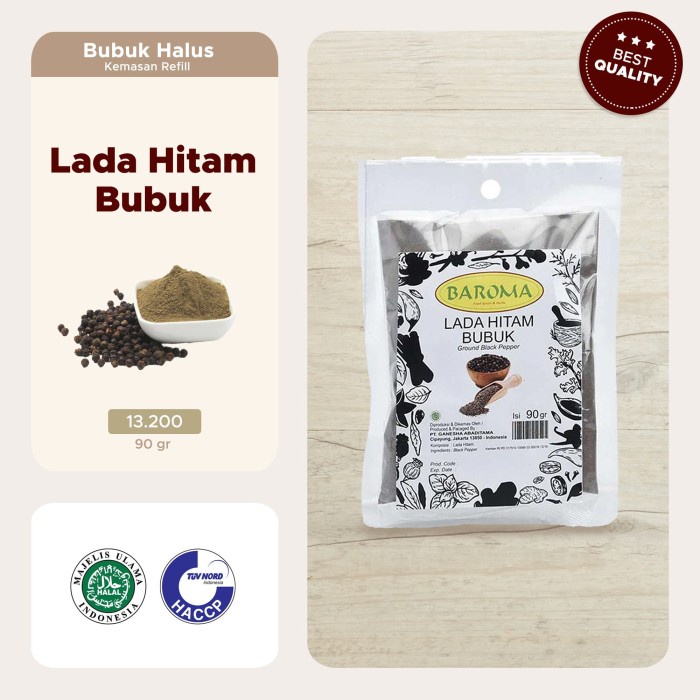 

Baroma Lada Hitam Bubuk Bumbu Masak [90 g] Refill