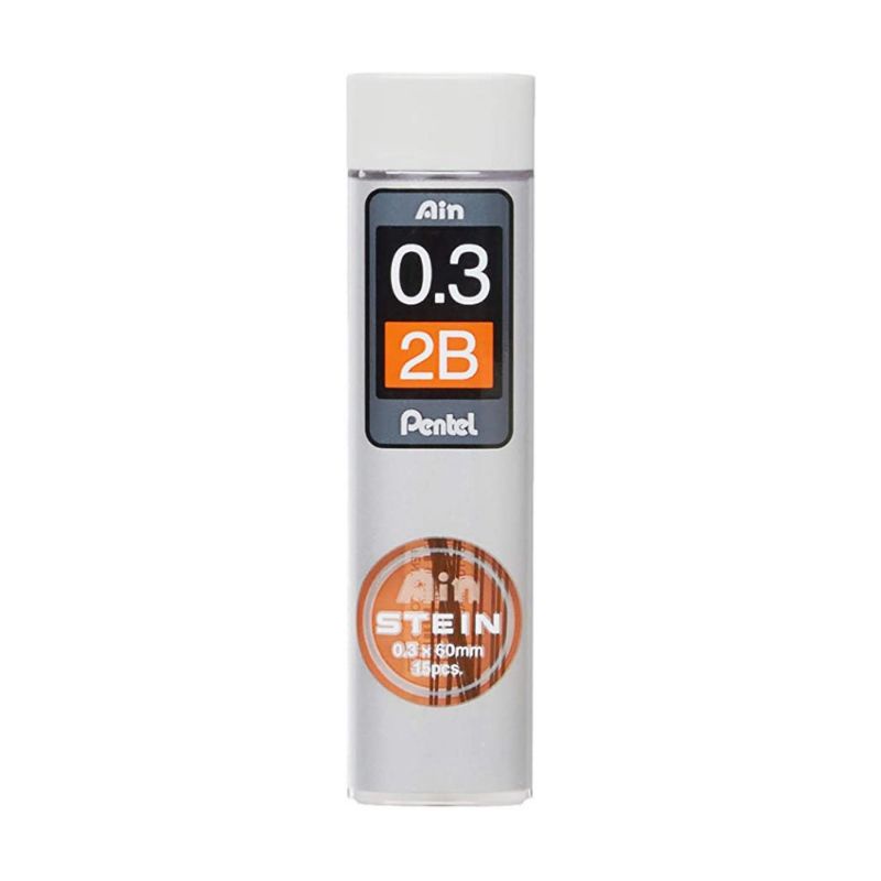 

Pentel AIN STEIN Mechanical Pencil Lead Refill 0.3mm 2B 15 Lead Isi Pensil Cetek