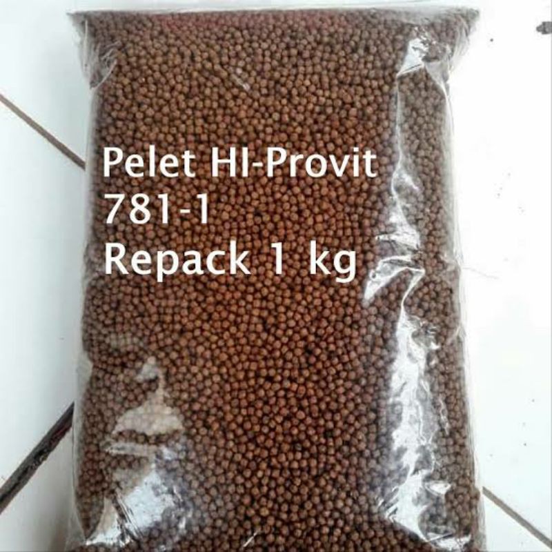 jual pakan ikan ternak-pelet 781 -1 HI Provit-kemasan repack 1 kg