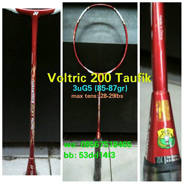 Raket Badminton Yonex Voltric 200 Taufik Hidayat  100% original Yonex Sunrise 