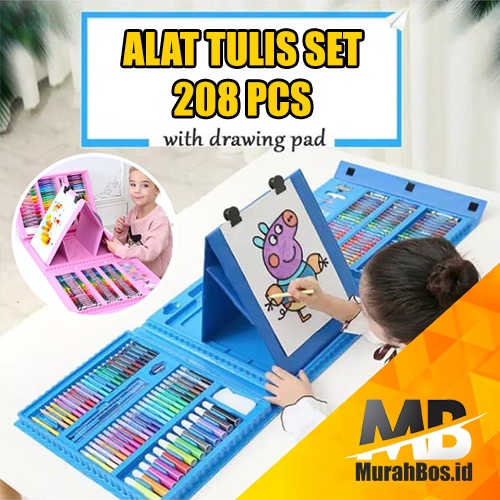 

Set Alat Tulis Crayon 208 PCS - Paket Lengkap Peralatan Menulis Melukis Lukis