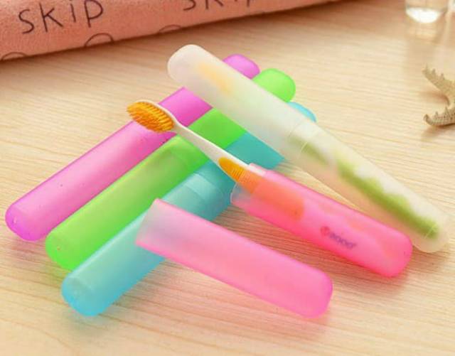 kotak tempat sikat gigi dan odol tooth brush holder travel box