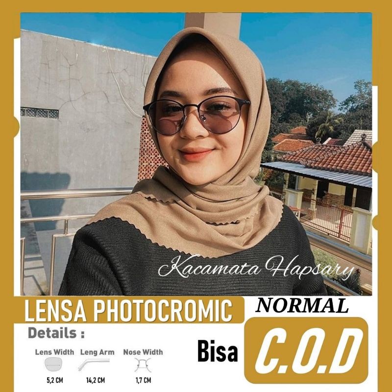 FRAME KACAMATA WANITA BEST SELLER 1920 + LENSA PHOTOCROMIC ( NORMAL ) NO MINUS &amp; RADIASI | FASHION