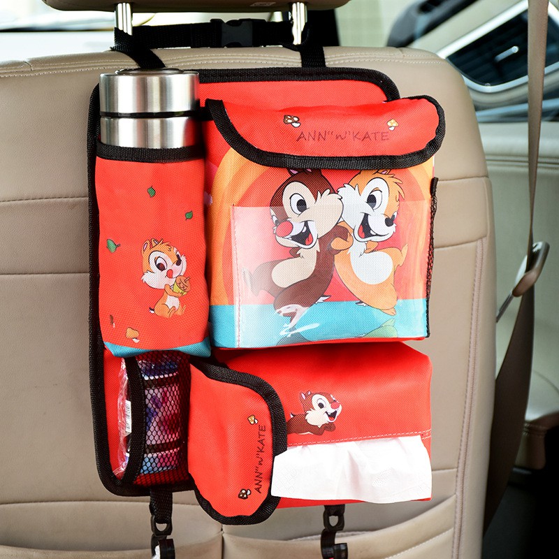 Car seat organizer multifunctional car storage bin reusable trash can