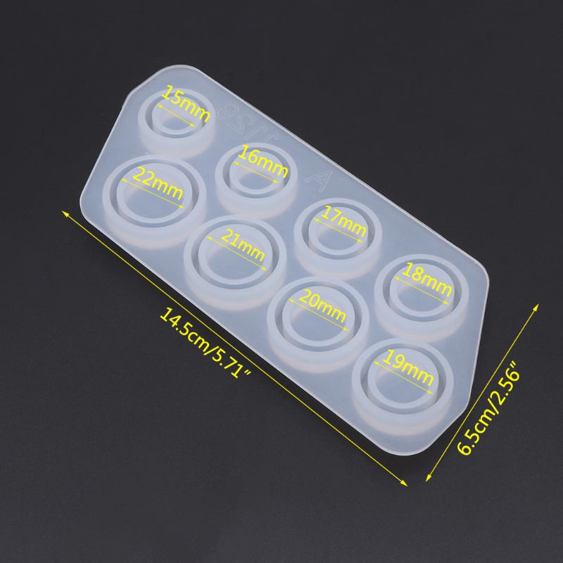 SIY  Flat Rings Mold Collection Handmade DIY Making Ring Jewelry Silicone Mold Crystal Epoxy Mould