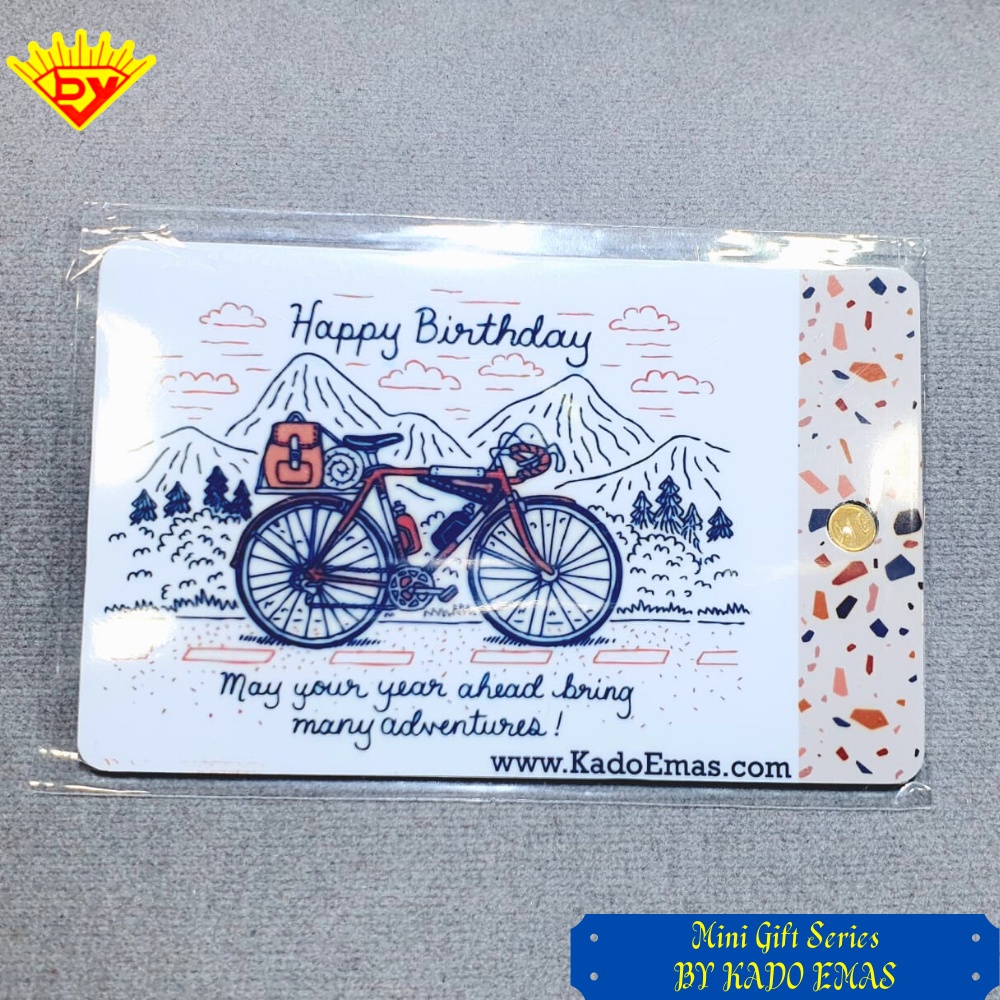 Mini Gift Kado Emas 0.1 Gram Happy Birthday