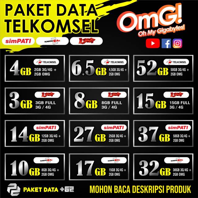 Promo Paket Data Telkomsel Simpati 14gb 27gb 52gb As 10gb 17gb 32gb Loop 4gb 10gb 17gb 24jam Shopee Indonesia