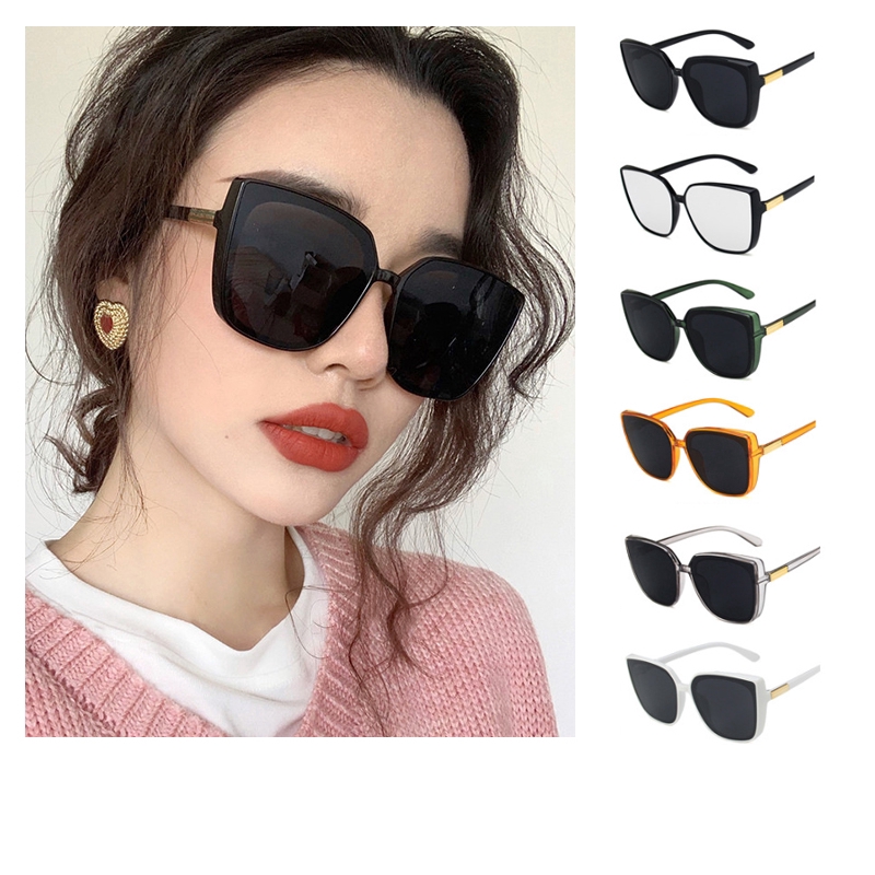 (YUZHU) Kacamata Sunglasses Wanita Antiradiasi Kacamata Retro Vintage