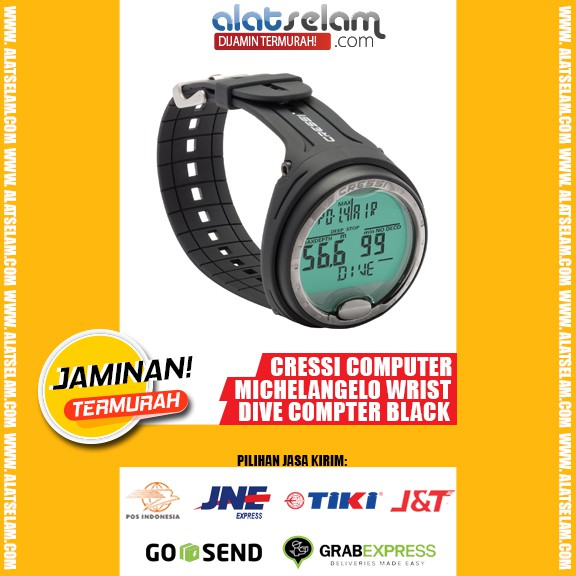 Cressi Computer Michelangelo Wrist Dive Computer Black Metal - Dive Comp Cressi Scuba Diving