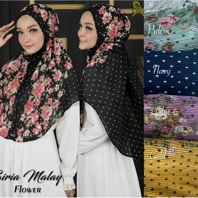 bergo plisket motif (10 pcs)