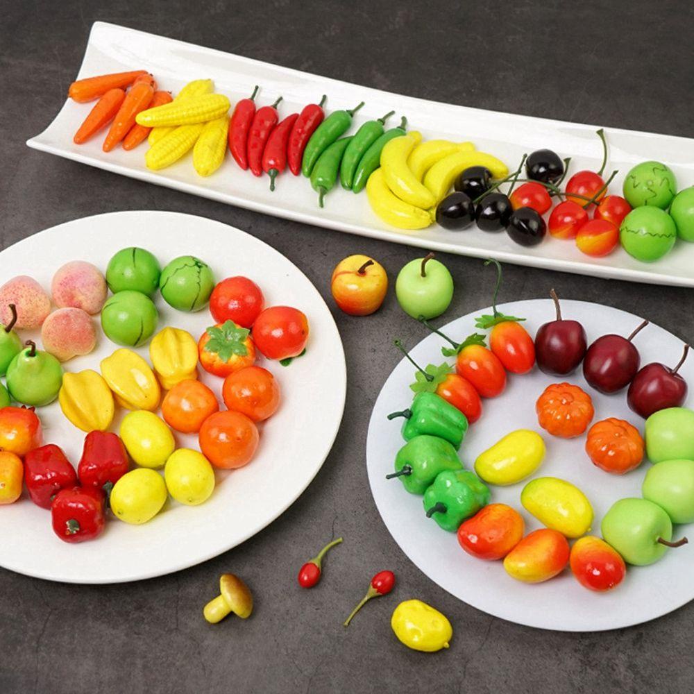 Agustina Artificial Fruits Banana Pepper Lemon Pear Hiasan Dekorasi Rumah Meriah Perlengkapan Model Kerajinan Buah Palsu