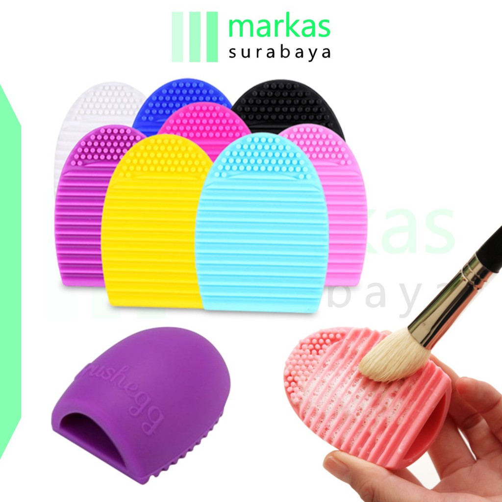 MARKAS HL0184 Brush Egg Pad Alat Pembersih Kuas Makeup Brush Cleaner Bahan silikon