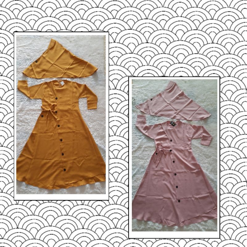 Gamis Anak 12 Tahun Tali Pinggang (free jilbab)