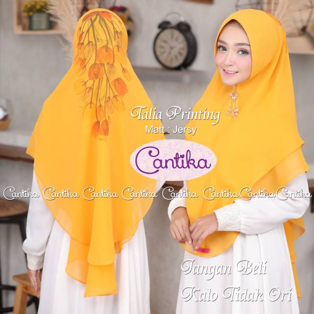 KHIMAR PRINTING ORI CANTIKA / KHIMAR SYAR'I / KHIMAR CERUTI / KHIMAR CANTIKA ORI / JILBAB CANTIKA