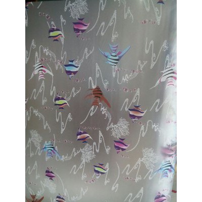 Jual stiker stiker kaca sanblast motif  ikan Diskon