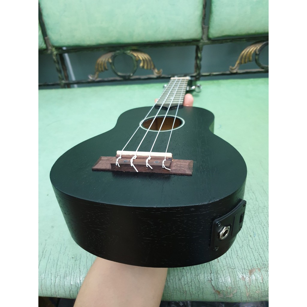 Ukulele Elektrik Soprano Merk Cowboy Original Tipe Uk-21 BK Hitam EQ TUNER Murah Jakarta