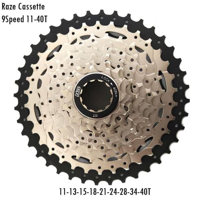 Raze Cassette Sprocket Gear Sepeda 9 Speed 11-40T
