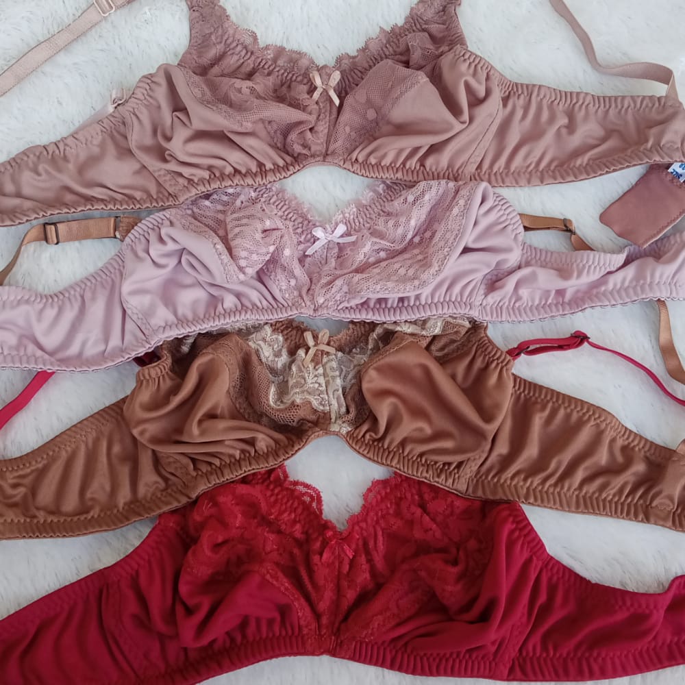 bh renda tanpa kawat dan busa untuk wanita ukuran 34-44 jumbo