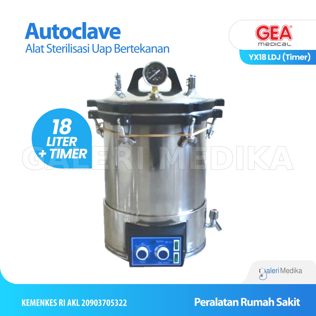 GEA YX-18 LDJ Autoclave 18 Liter Plus Timer