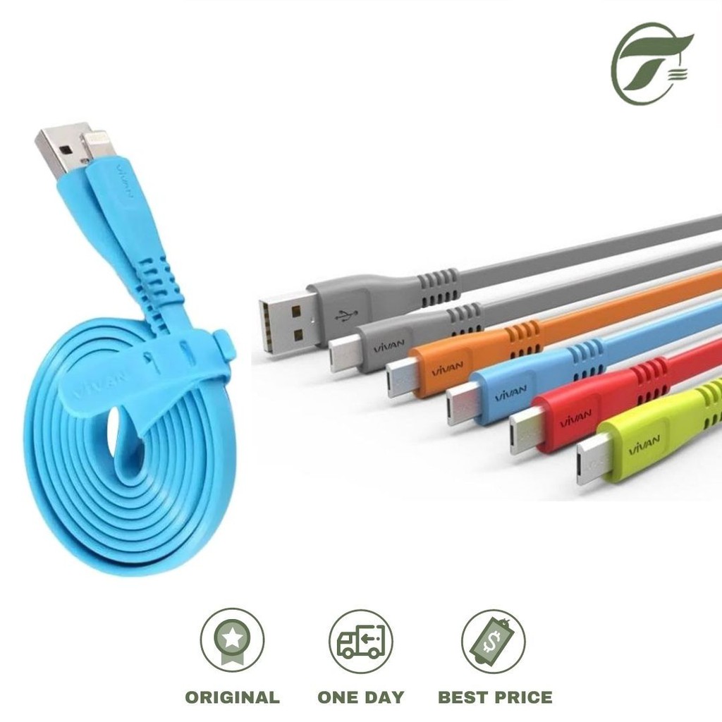 

KABEL DATA USB FOR ANDROID WARNA + PENJEPIT KABEL 1 METER VIVAN