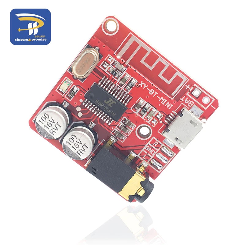 TCXRE Bluetooth Audio Receiver 5.0 Lossless Decoder Board 3.7-5V - XY-BT-MINI - Red