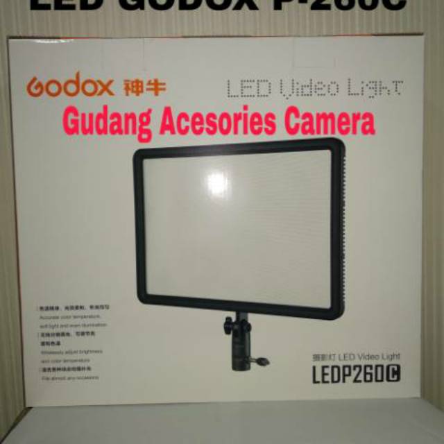 LED video light GODOX P-260C P260C bio color Free adapter