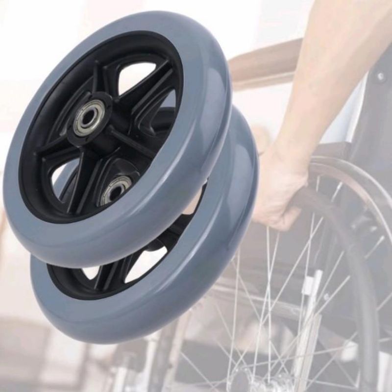 roda depan kursi roda/ban depan kursi roda 6 inci origina