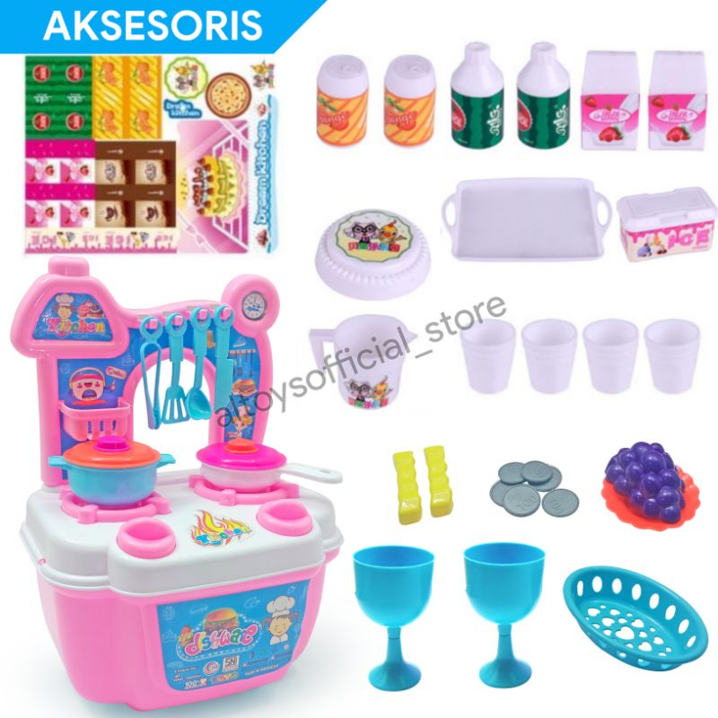 AJ Mainan Anak Perempuan Kompor Masak Masakan Kitchen Set FK103