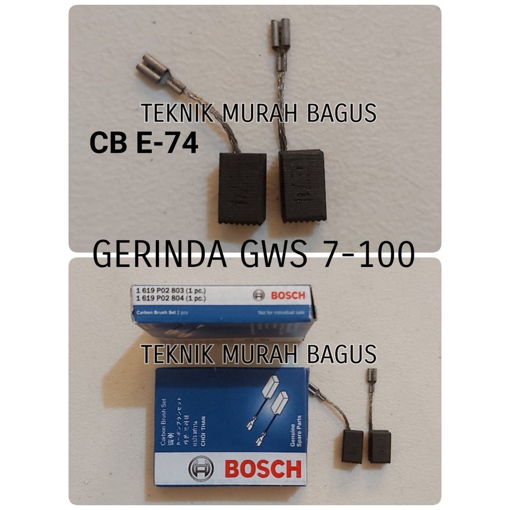 ARENG MESIN GERINDA GWS 7-100 BRUSH CARBON BOSCH CB E-74