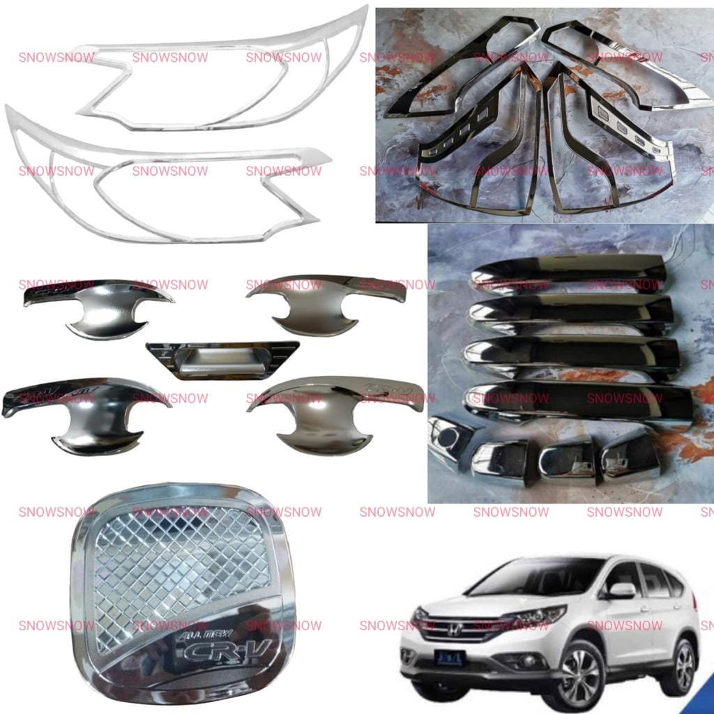 Paket Garnish Depan Belakang Outer Handle Cover Grand All New Crv 2013 2016 5pcs Chrome