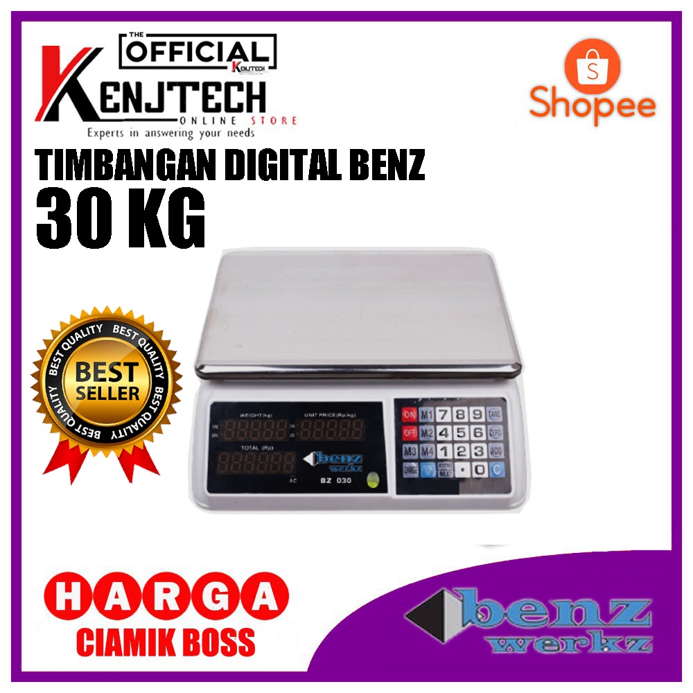 TIMBANGAN DIGITAL BENZ BZ-030 TIMBANGAN DUDUK DIGITAL UNTUK BUAH - DAGING - LAUNDRY