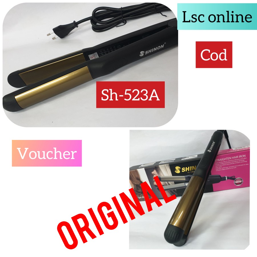 TARABABYSTORE-Catokan Rambut Shinon SH 523A Lurus 523T catok curly kriting CATOKAN 2IN1