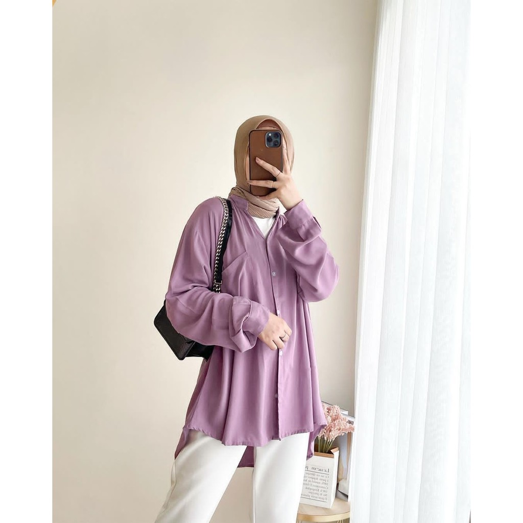 Kemeja Basic Oversize Shirt / Freya Oversized Shirt / Kemeja Polos Oversize