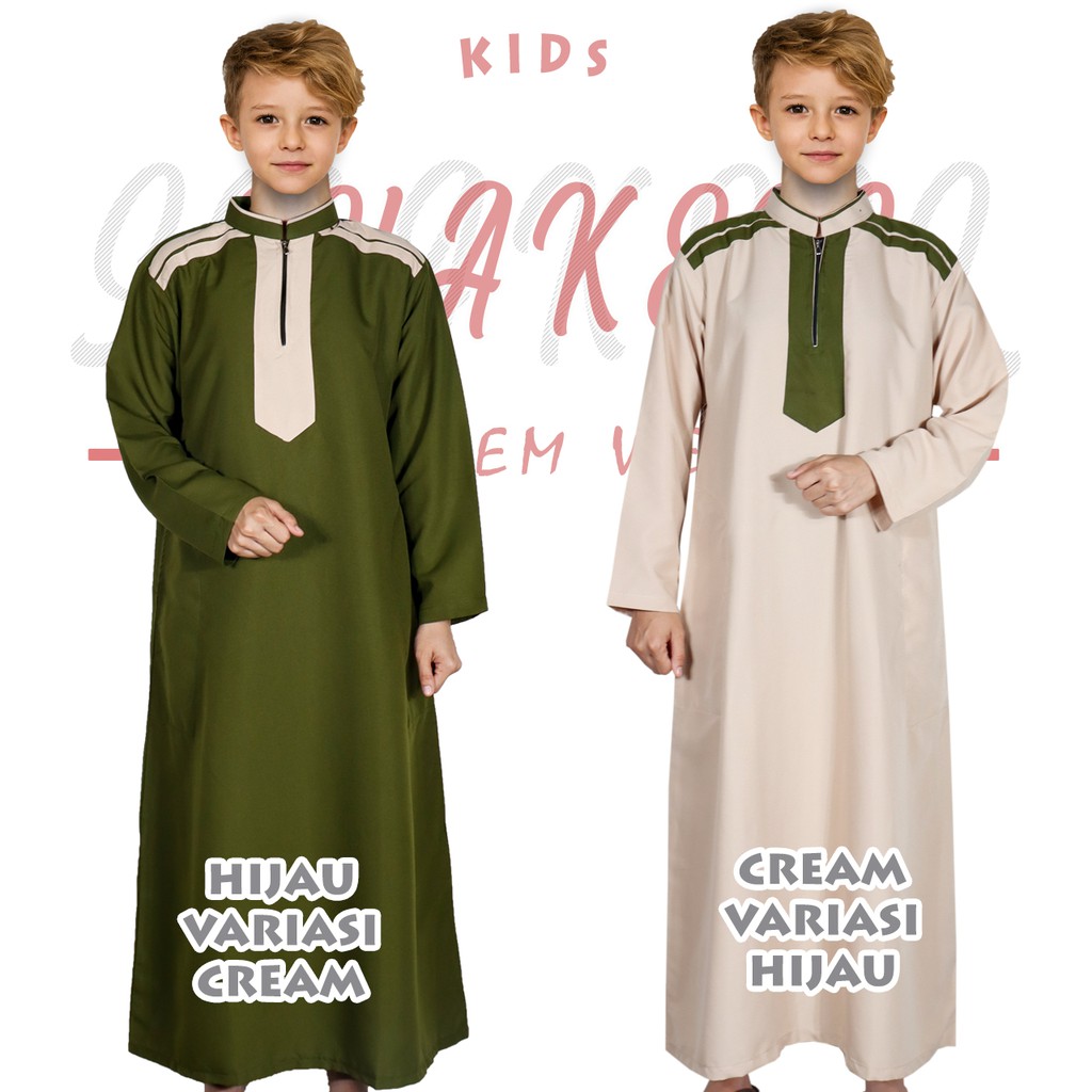 Jubah Anak Laki laki Baju Gamis Anak Laki laki 2 - 12 Tahun Shakeil