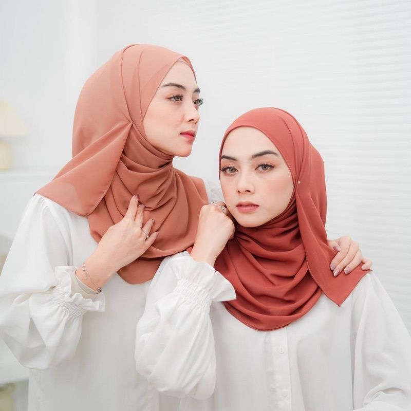PASHMINA KUDUNG JILBAB CERUTY BABYDOLL HIJAB WANITA FASHIONABLE POLOS BAGUS MURAH