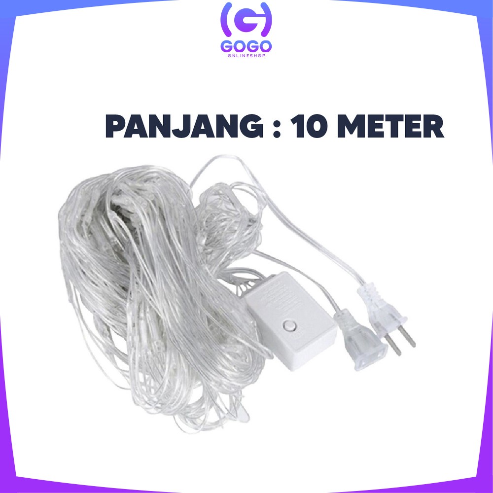 GOGO-C17 C199 Lampu Tumblr Light Led 10 Mtr OPP 100 LED 50 LED Lampu Hias Dekorasi Kamar Hiasan Natal