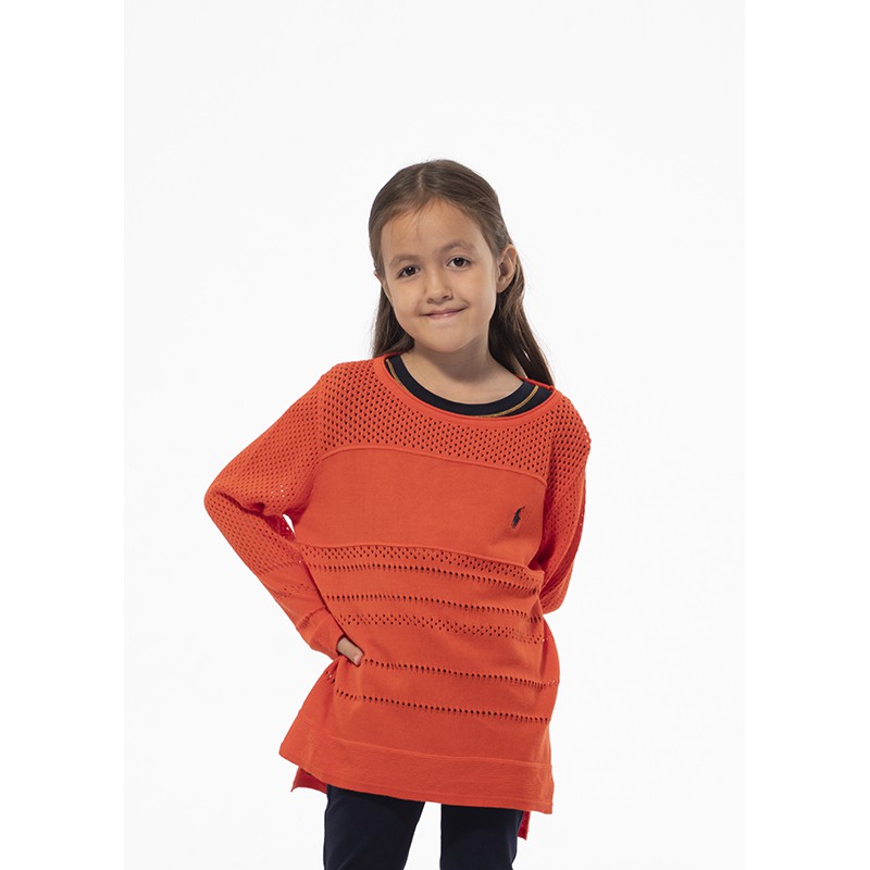 Polo Cashmere Knitting Top Signal Orange KIDS - SP Polo Ralph Lauren