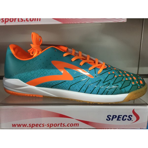 Sepatu futsal specs original swervo meteor in light blue/orange