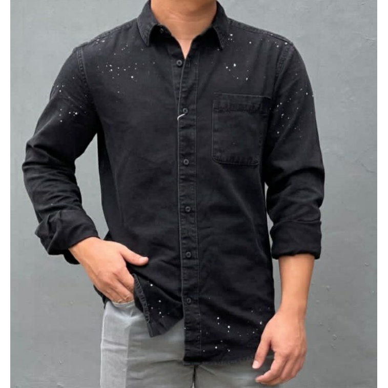 kemeja FSBN denim hitam