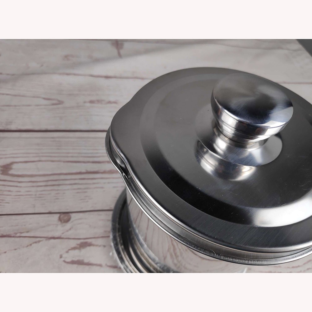 Panci Saringan Minyak Oil Strainer Pot Stainless Steel 1.8L - HP-OCS18L - Silver