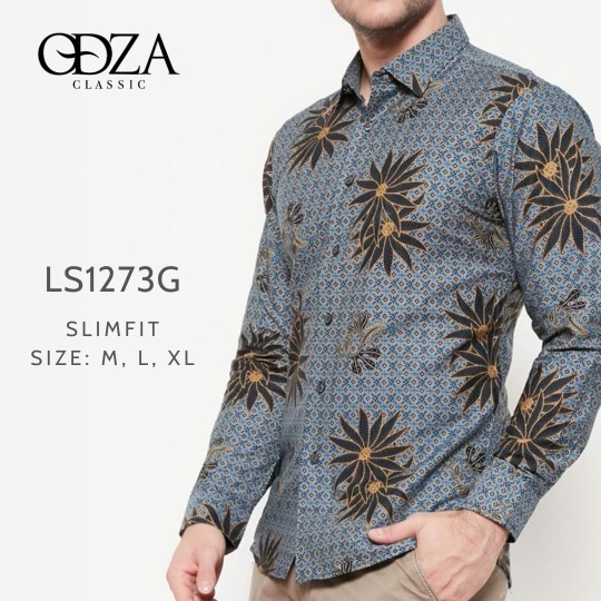 Cbl1114 Kemeja Batik Pria Slim Fit Lengan Panjang Colindion