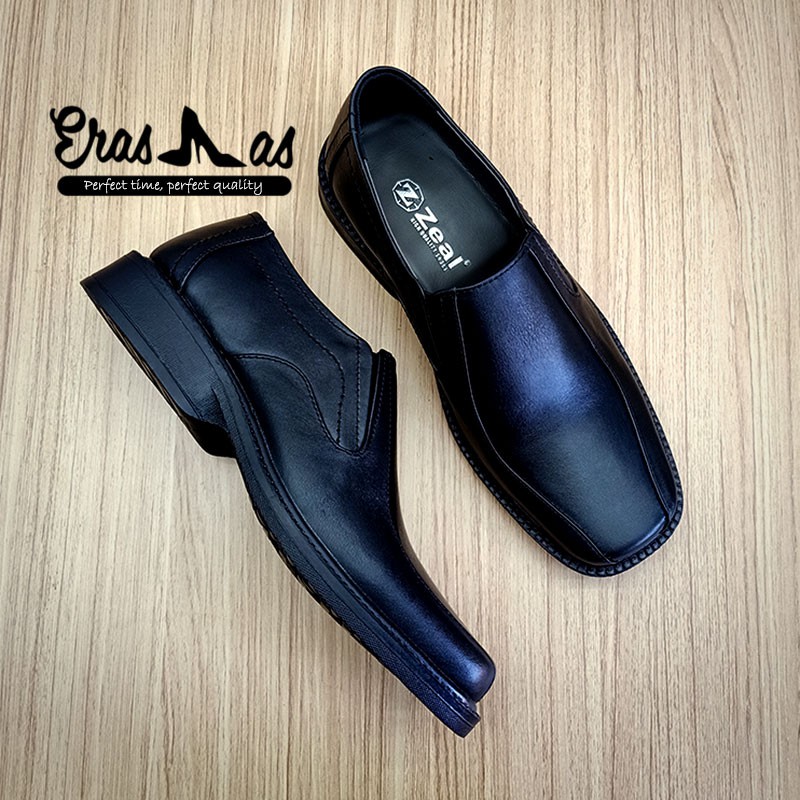 ERASMAS - Sepatu Pantofel Pria / Sepatu Kerja Kantor Pria / Sepatu Formal Pria / Sepatu Pantofel Hitam Pria