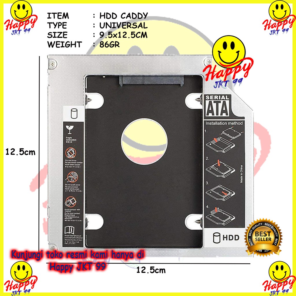 [ HAPPY JKT 99 ] SSD HDD CADDY SLIM 9.5MM ORIGINAL