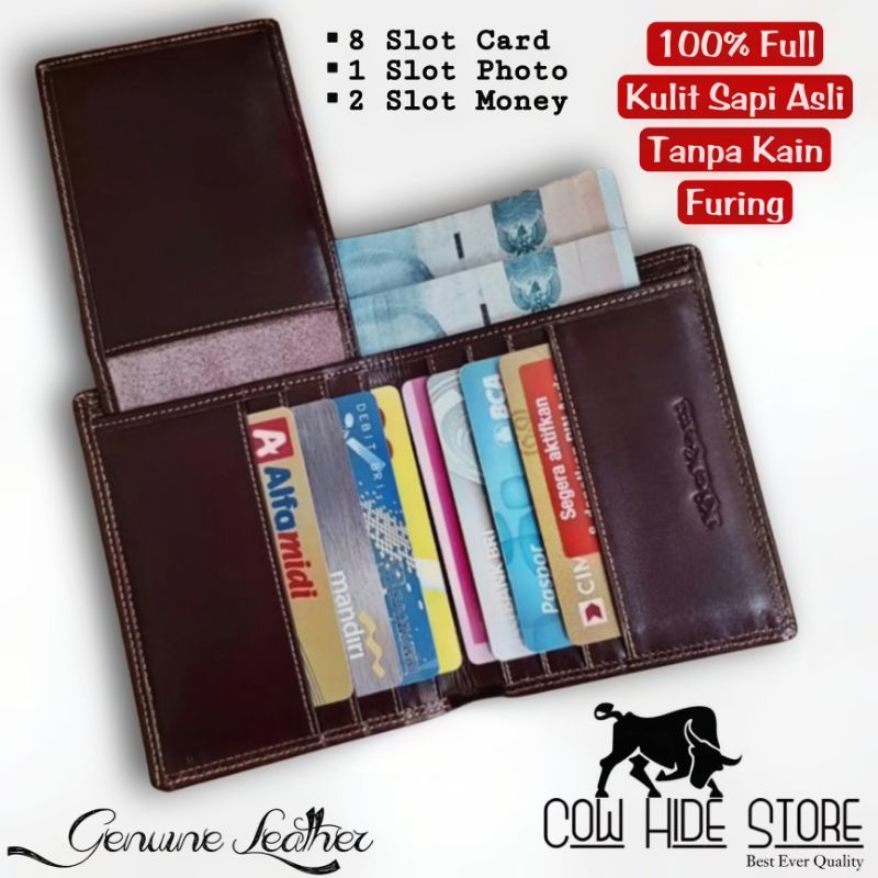 Dompet Pria Kulit Asli Bifold Up Emboss Kickers - 11 Slot-3